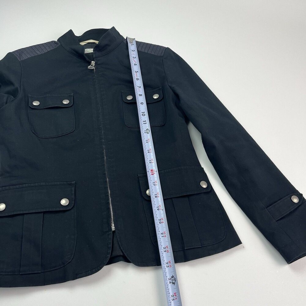 Rag & Bone Utility Army Jacket size 4 Black Elbow Patch - Picture 8 of 13